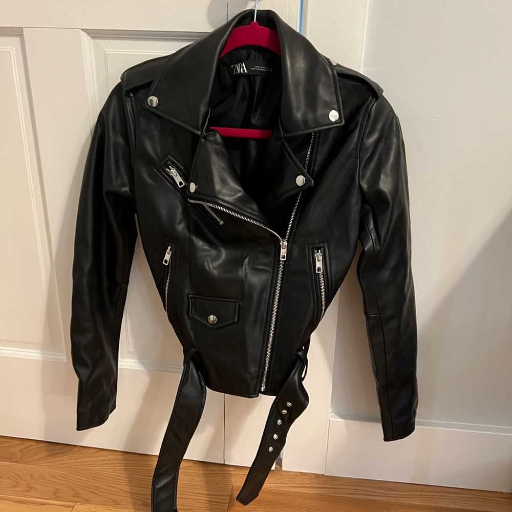 Zara Black Leather Jacket